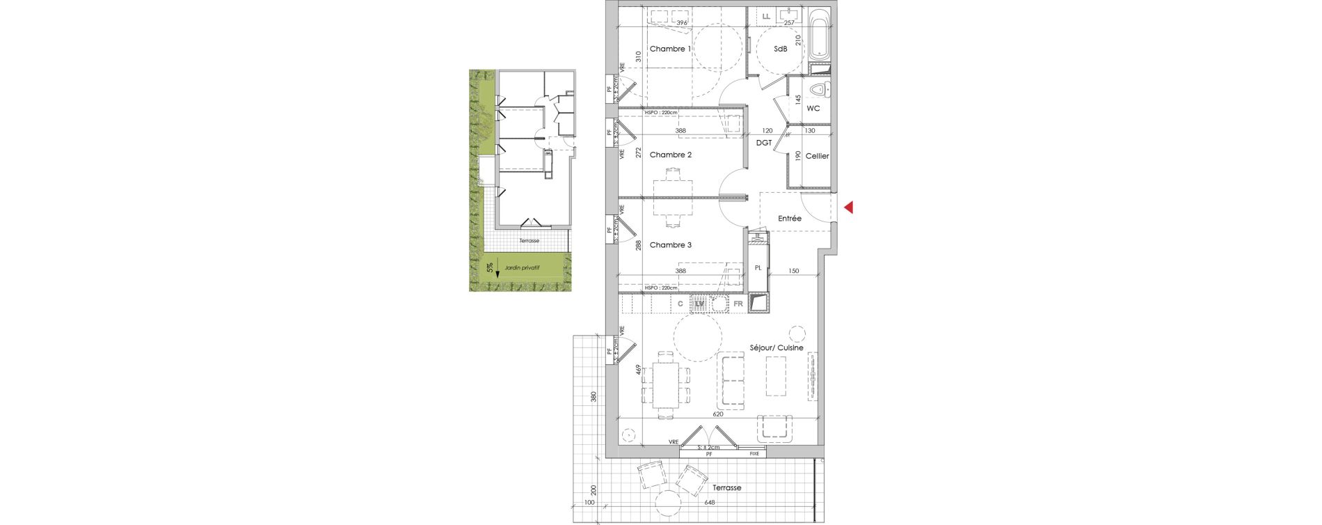Appartement T4 de 83,97 m2 &agrave; Challes-Les-Eaux Centre