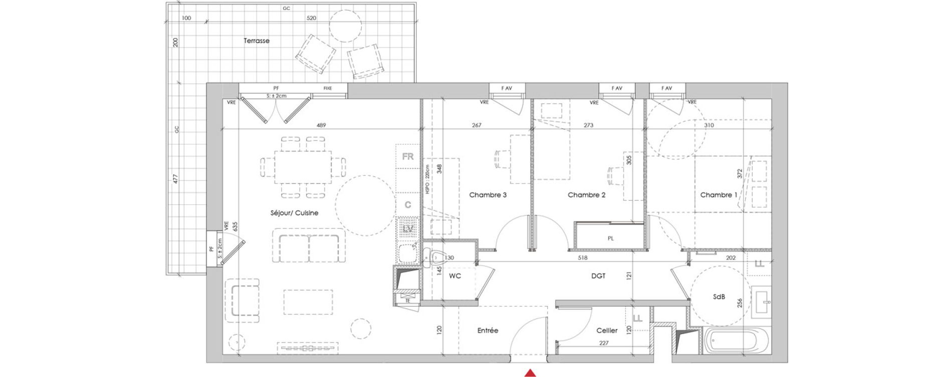 Appartement T4 de 81,74 m2 &agrave; Challes-Les-Eaux Centre