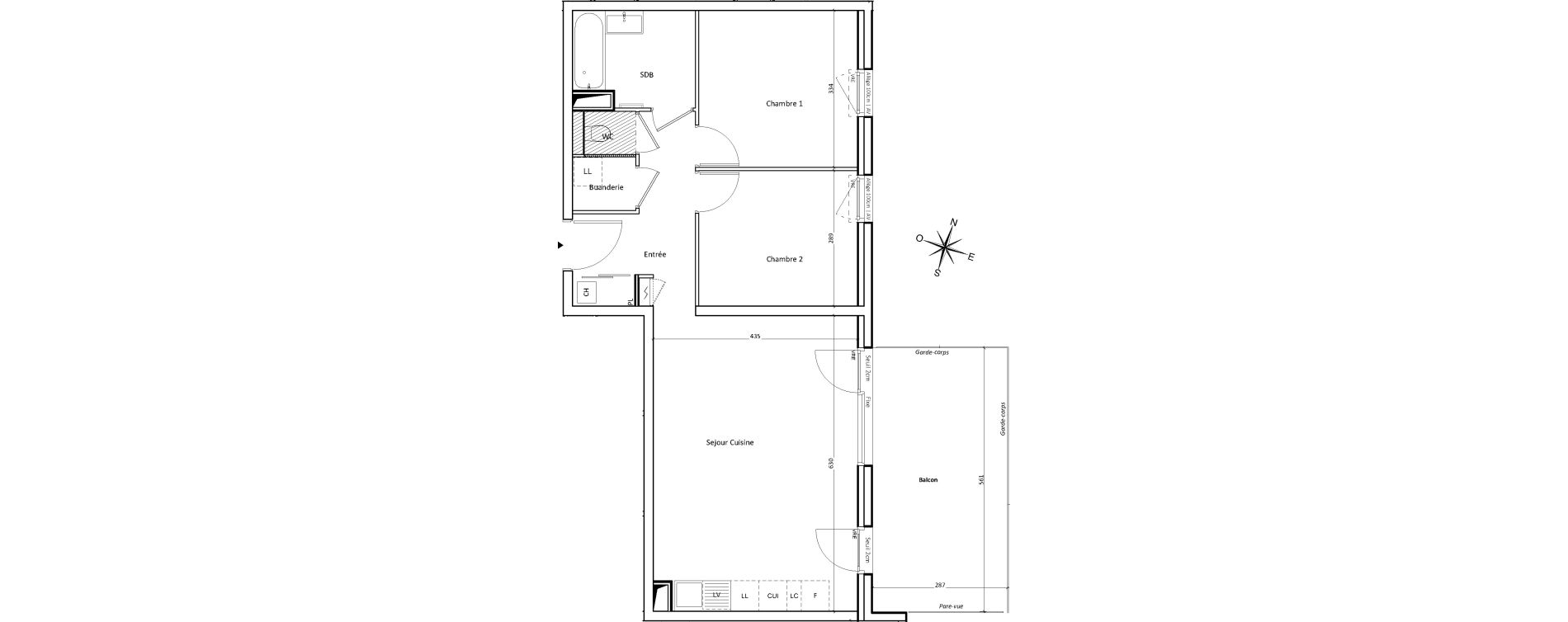 Appartement T3 de 63,55 m2 &agrave; Challes-Les-Eaux Centre