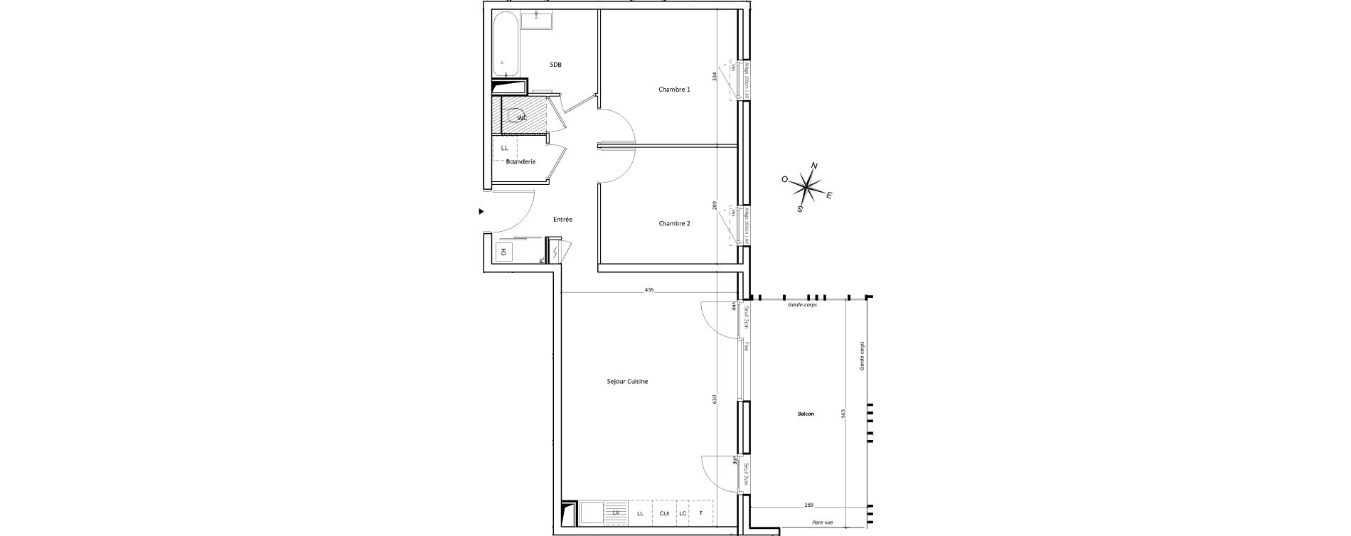 Appartement T3 de 63,55 m2 &agrave; Challes-Les-Eaux Centre