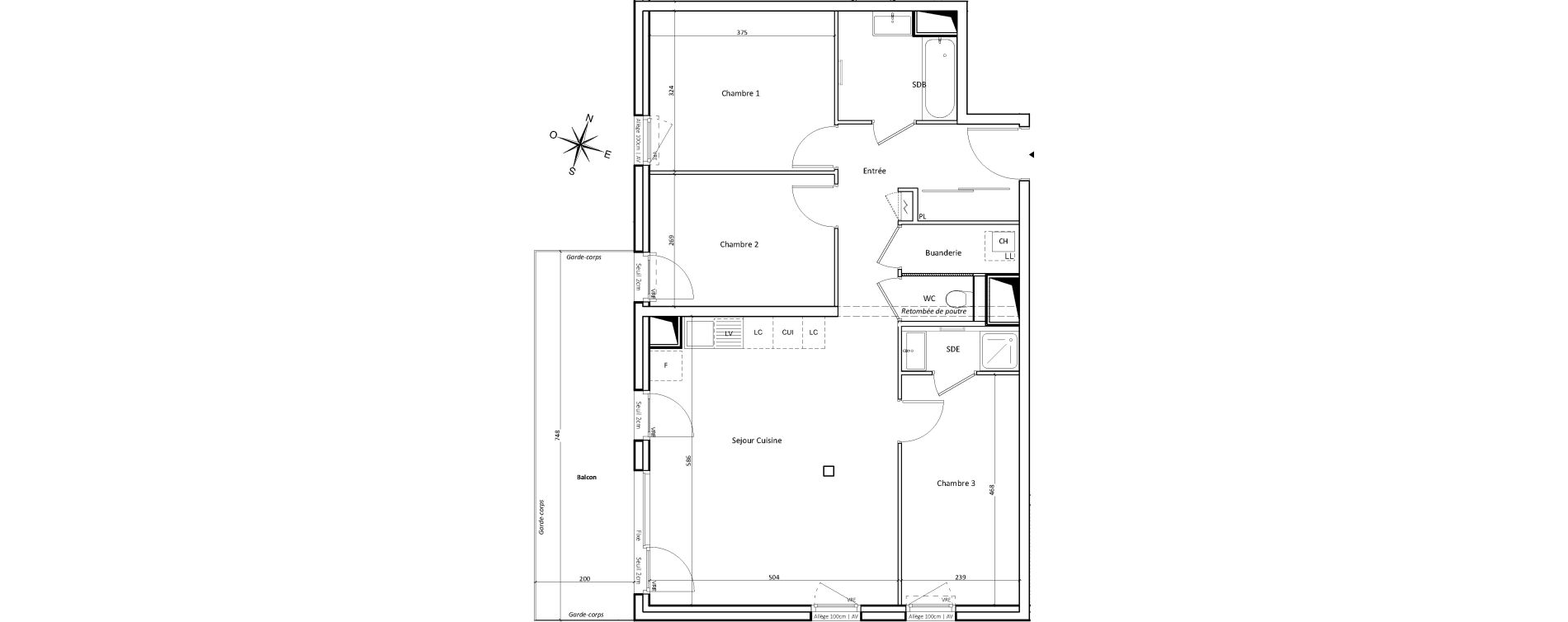 Appartement T4 de 82,42 m2 &agrave; Challes-Les-Eaux Centre