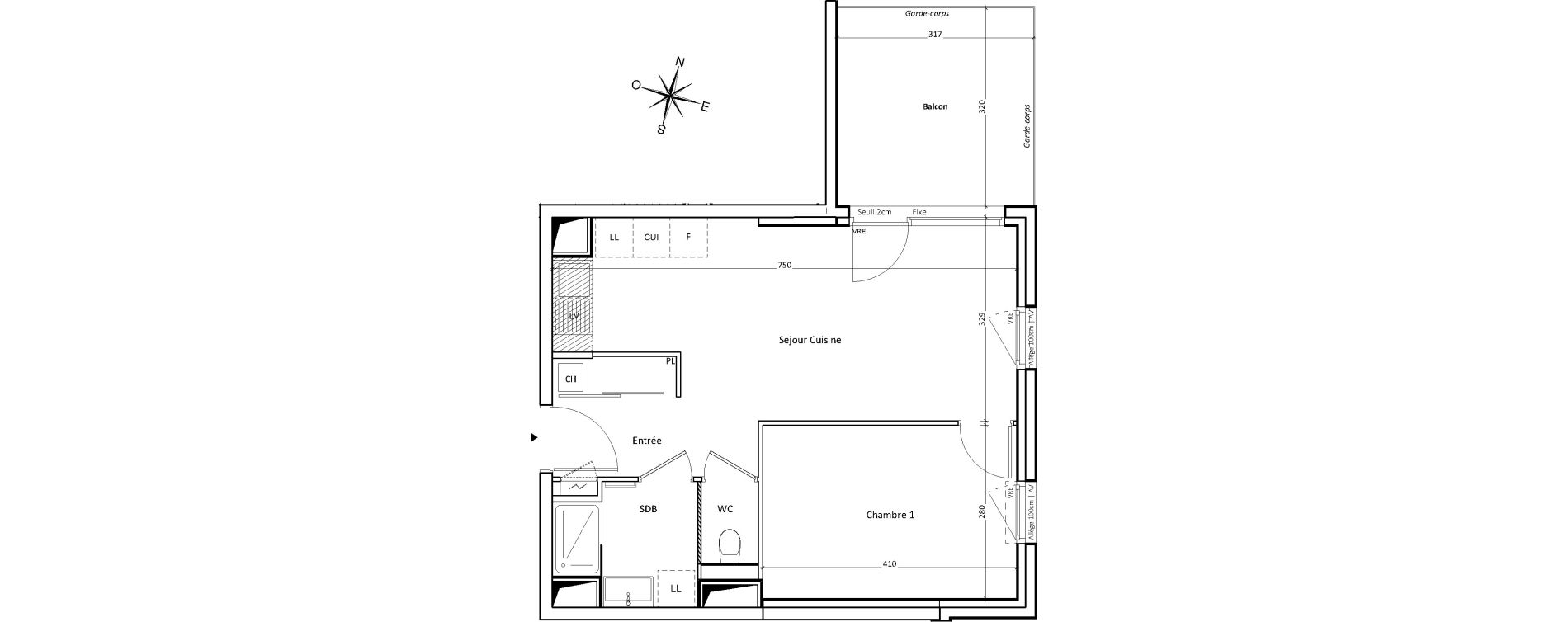 Appartement T2 de 43,31 m2 &agrave; Challes-Les-Eaux Centre