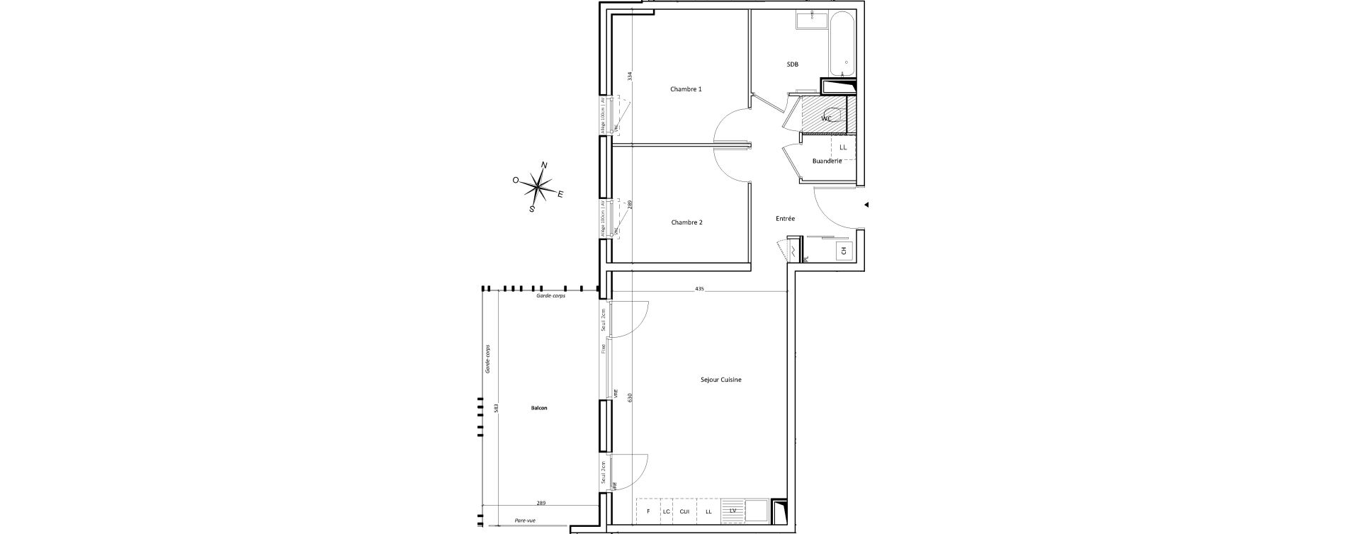 Appartement T3 de 63,40 m2 &agrave; Challes-Les-Eaux Centre