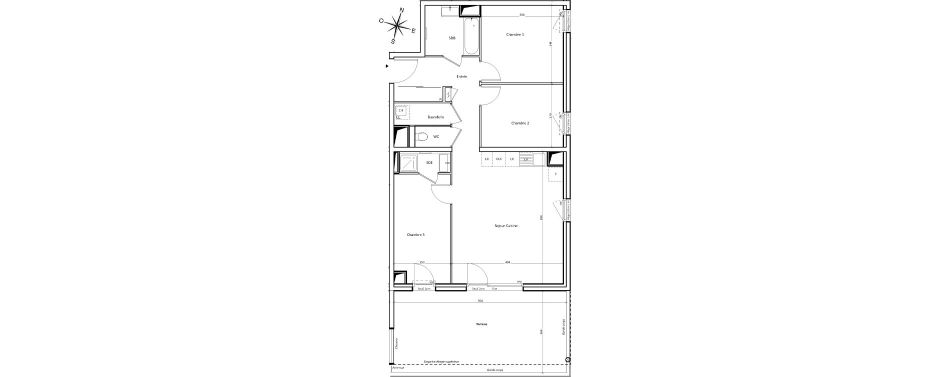 Appartement T4 de 83,56 m2 &agrave; Challes-Les-Eaux Centre