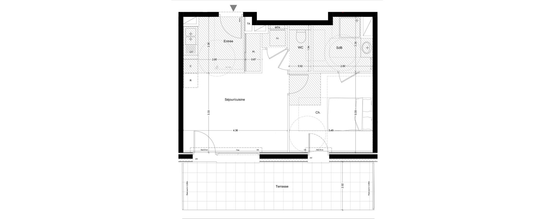 Appartement T2 de 41,77 m2 &agrave; Challes-Les-Eaux Centre