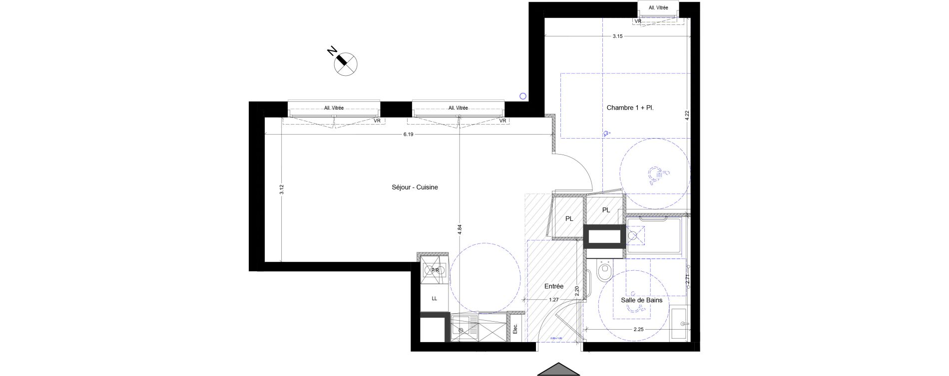 Appartement T2 de 43,57 m2 &agrave; Challes-Les-Eaux Centre