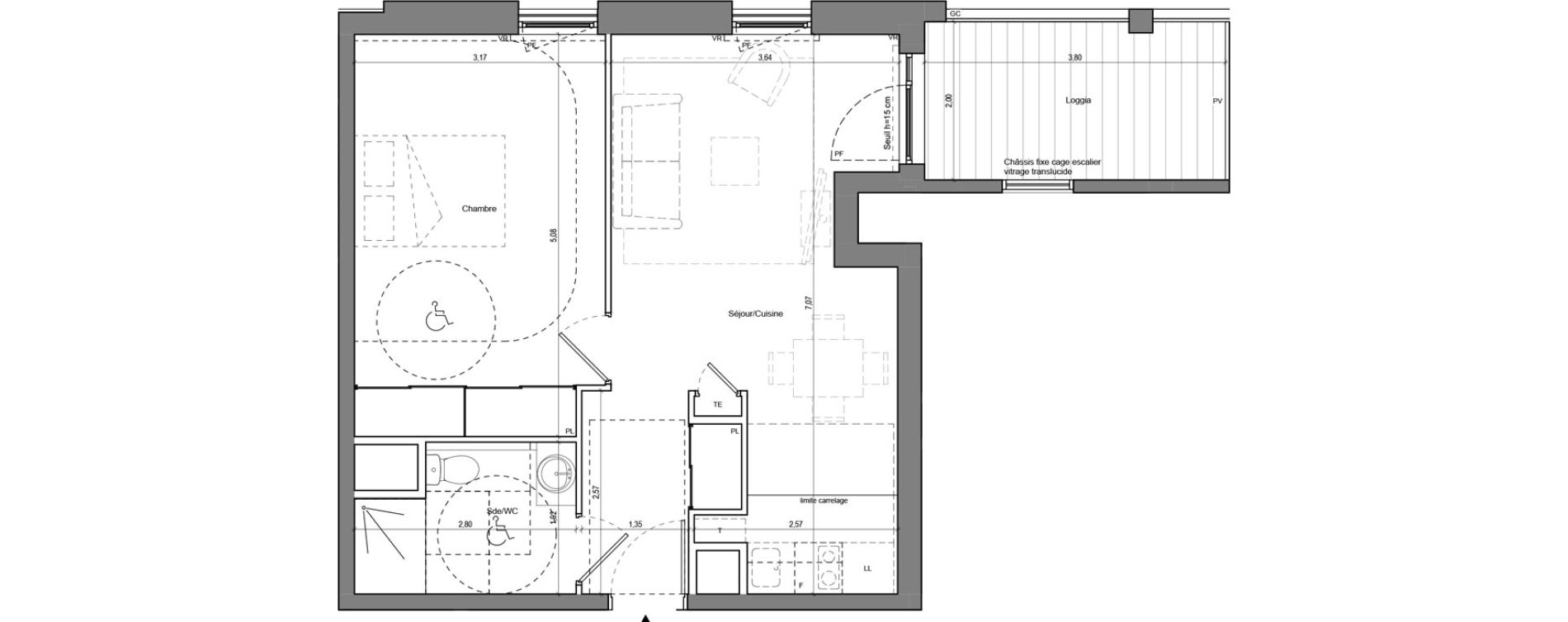 Appartement T2 de 45,31 m2 &agrave; Chamb&eacute;ry La cassine