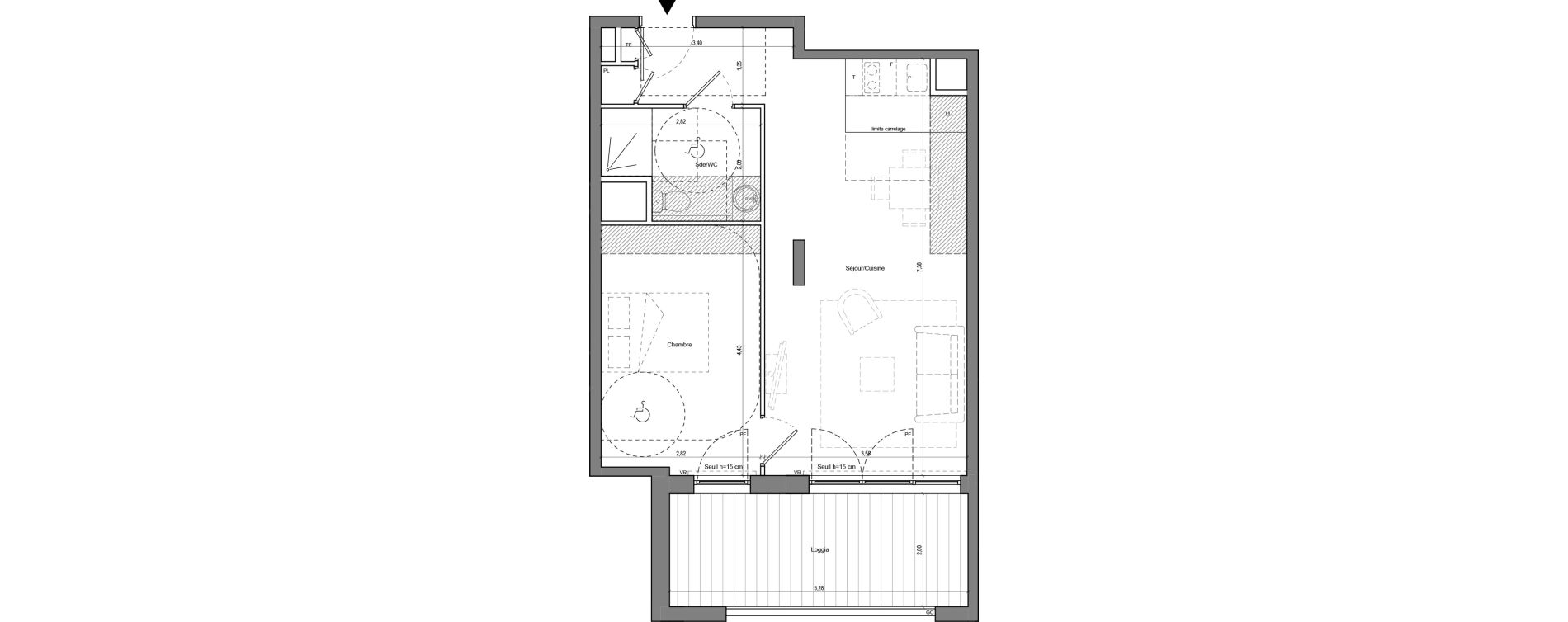 Appartement T2 de 46,82 m2 &agrave; Chamb&eacute;ry La cassine