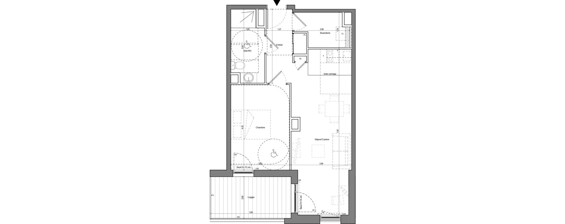 Appartement T2 de 46,98 m2 &agrave; Chamb&eacute;ry La cassine