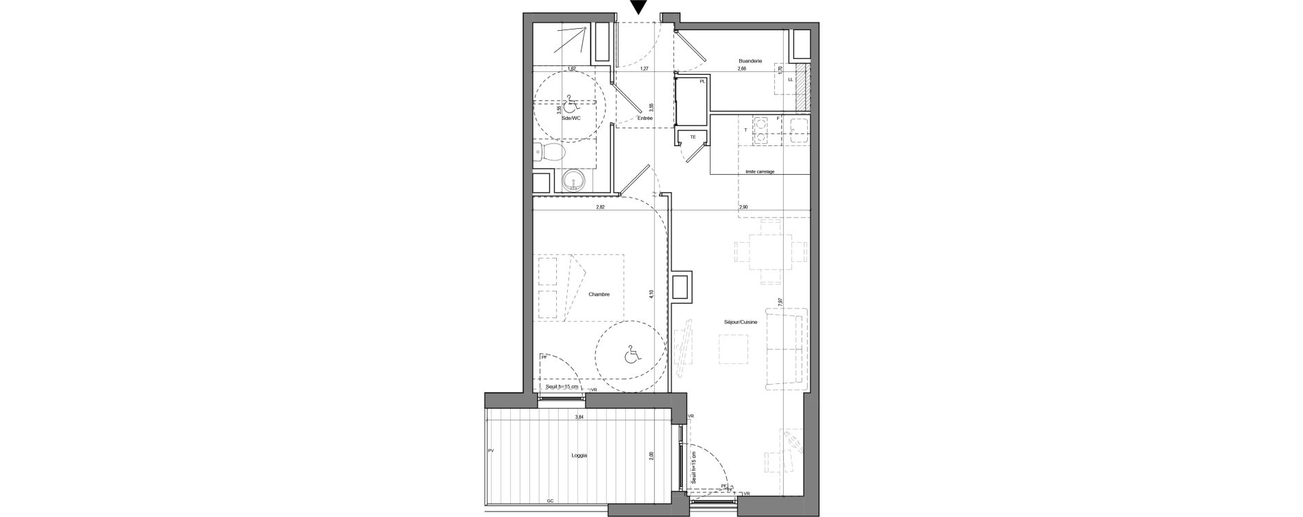 Appartement T2 de 47,00 m2 &agrave; Chamb&eacute;ry La cassine