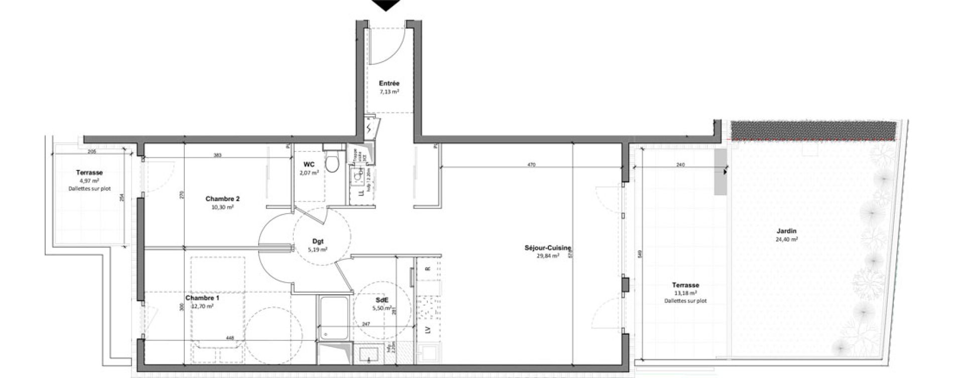 Appartement T3 de 72,73 m2 &agrave; Chamb&eacute;ry Centre