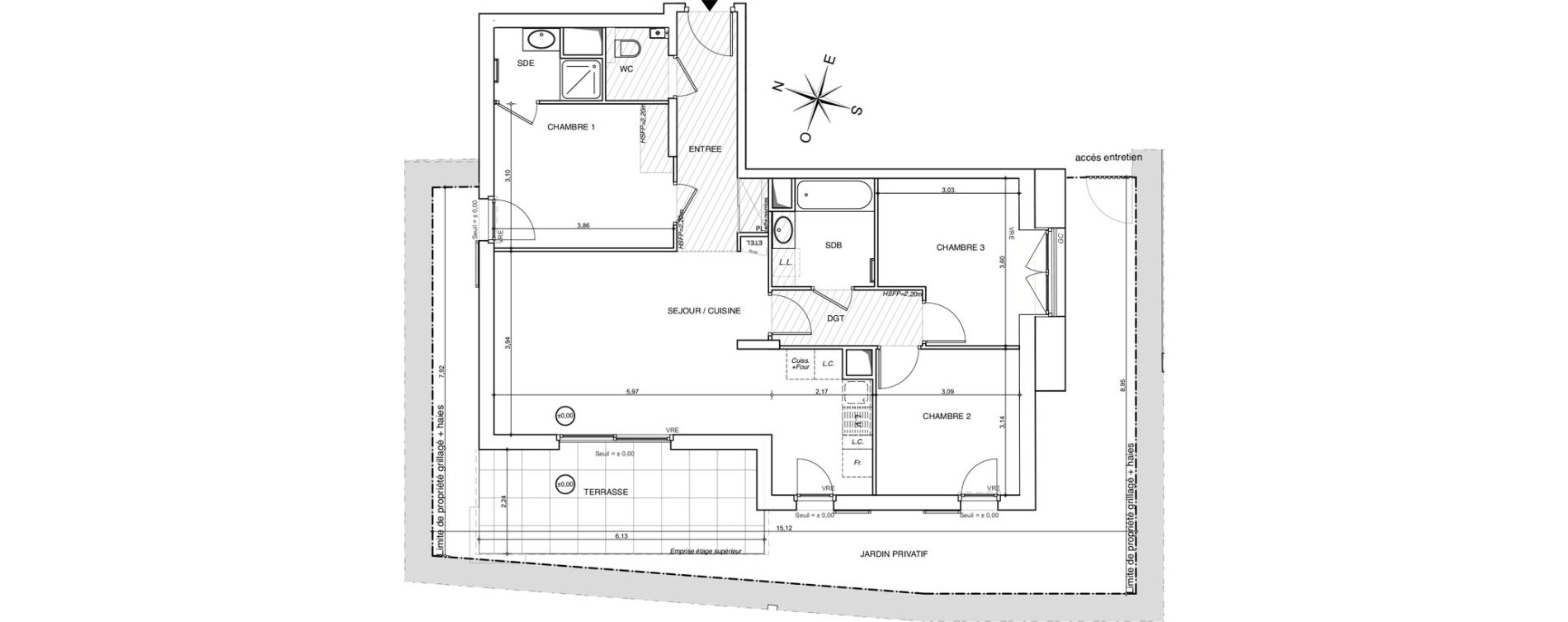 Appartement T4 de 81,97 m2 &agrave; Chamb&eacute;ry Centre
