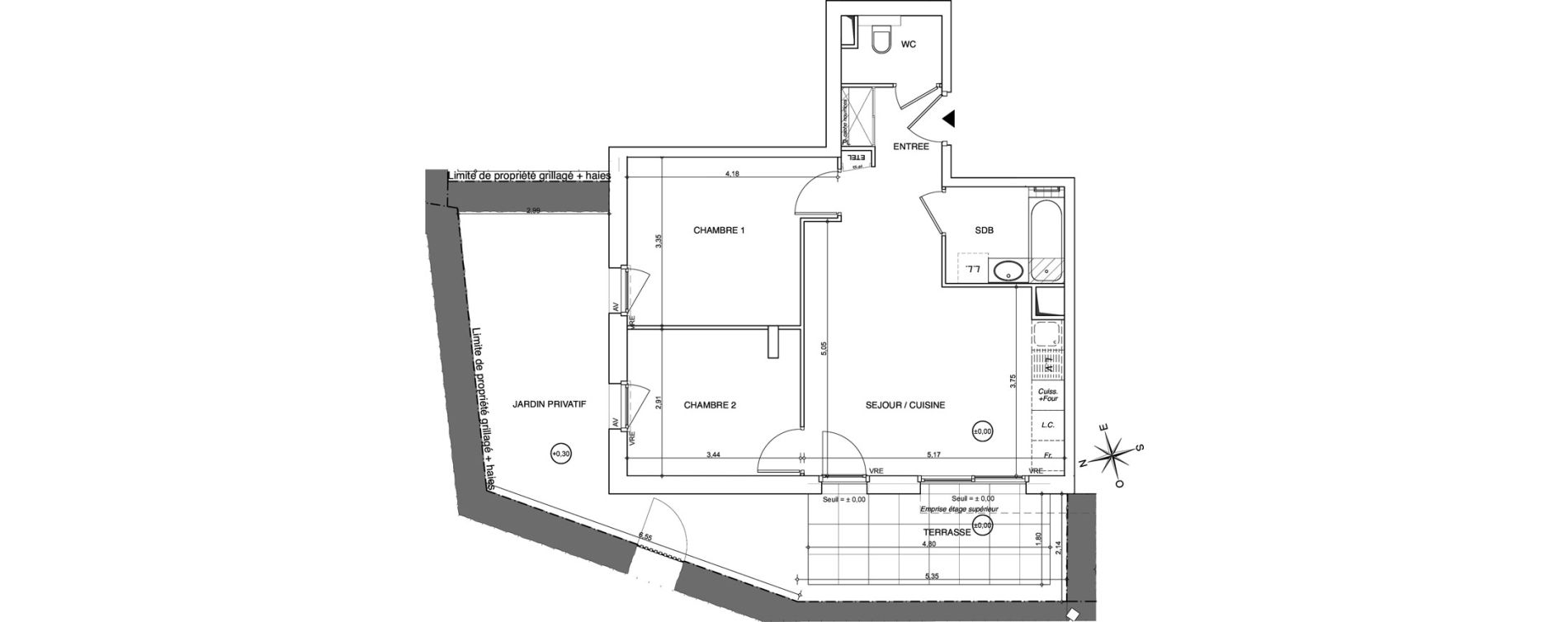 Appartement T3 de 56,77 m2 &agrave; Chamb&eacute;ry Centre