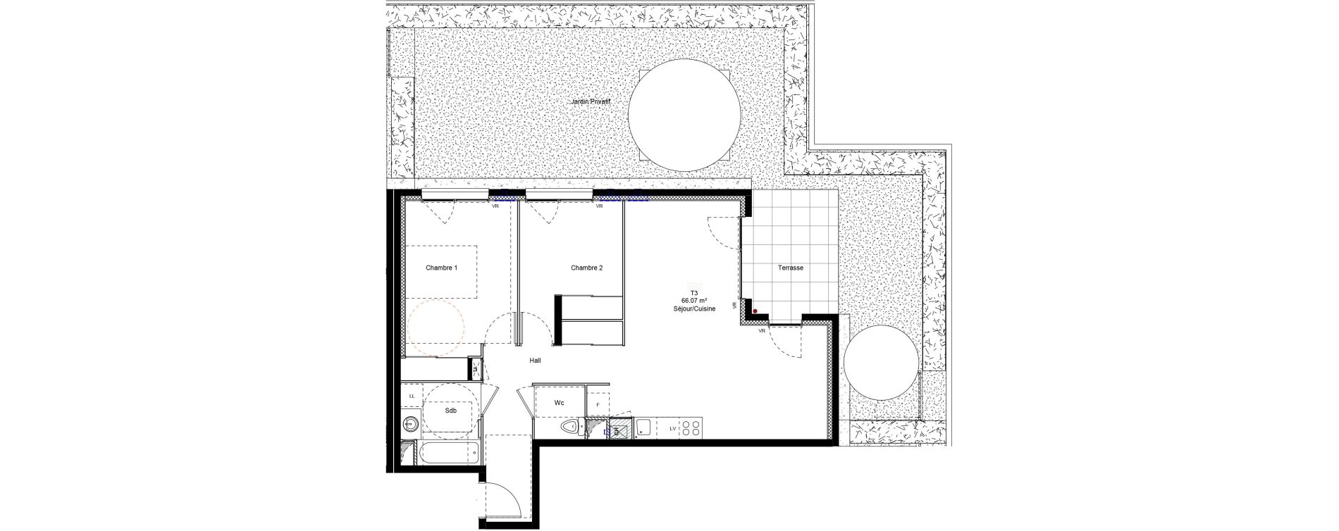 Appartement T3 de 66,07 m2 &agrave; Chamb&eacute;ry Centre