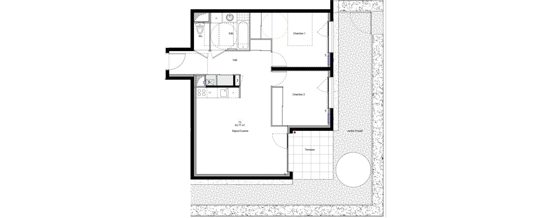 Appartement T3 de 62,77 m2 &agrave; Chamb&eacute;ry Centre