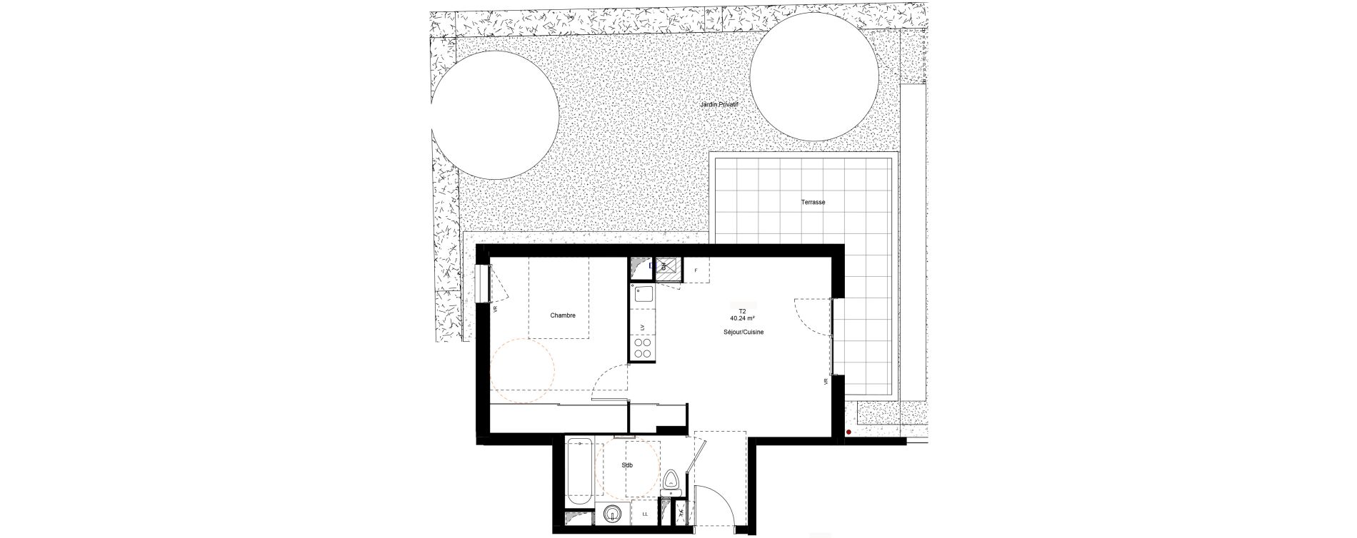 Appartement T2 de 40,24 m2 &agrave; Chamb&eacute;ry Centre