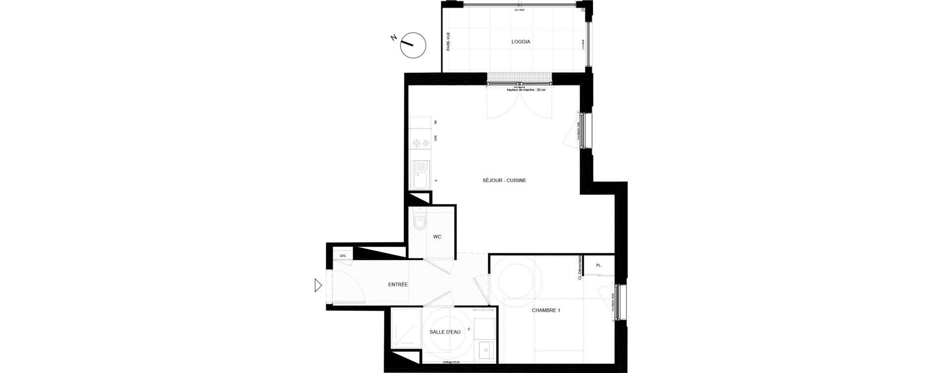 Appartement T2 de 47,14 m2 &agrave; Chamb&eacute;ry Vetrotex