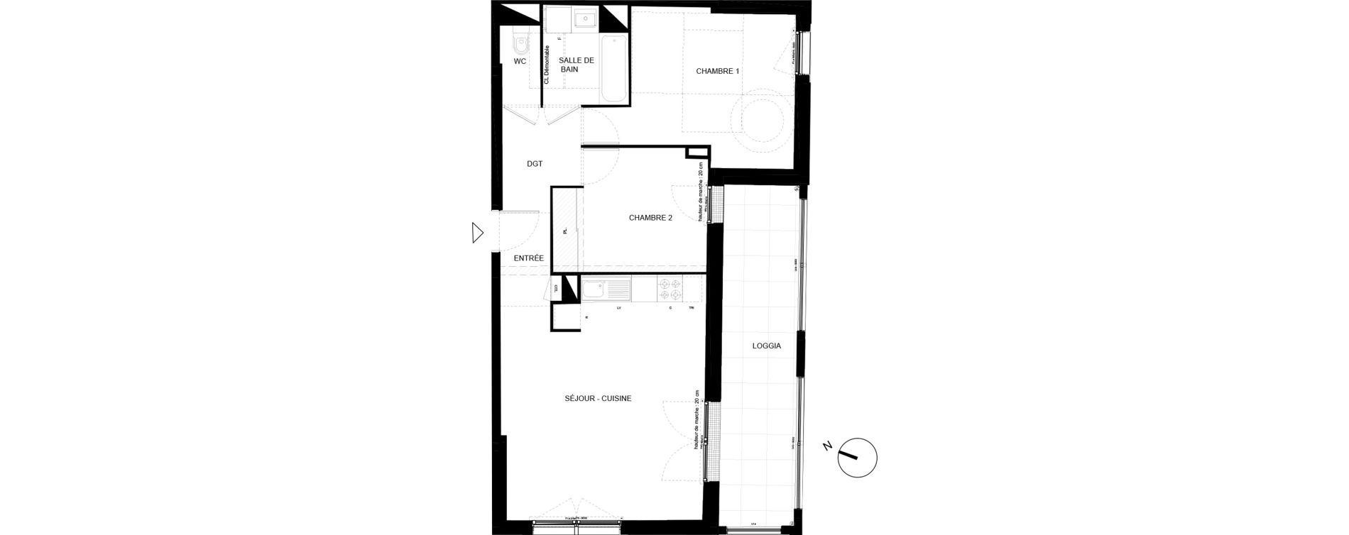 Appartement T3 de 63,27 m2 &agrave; Chamb&eacute;ry Vetrotex