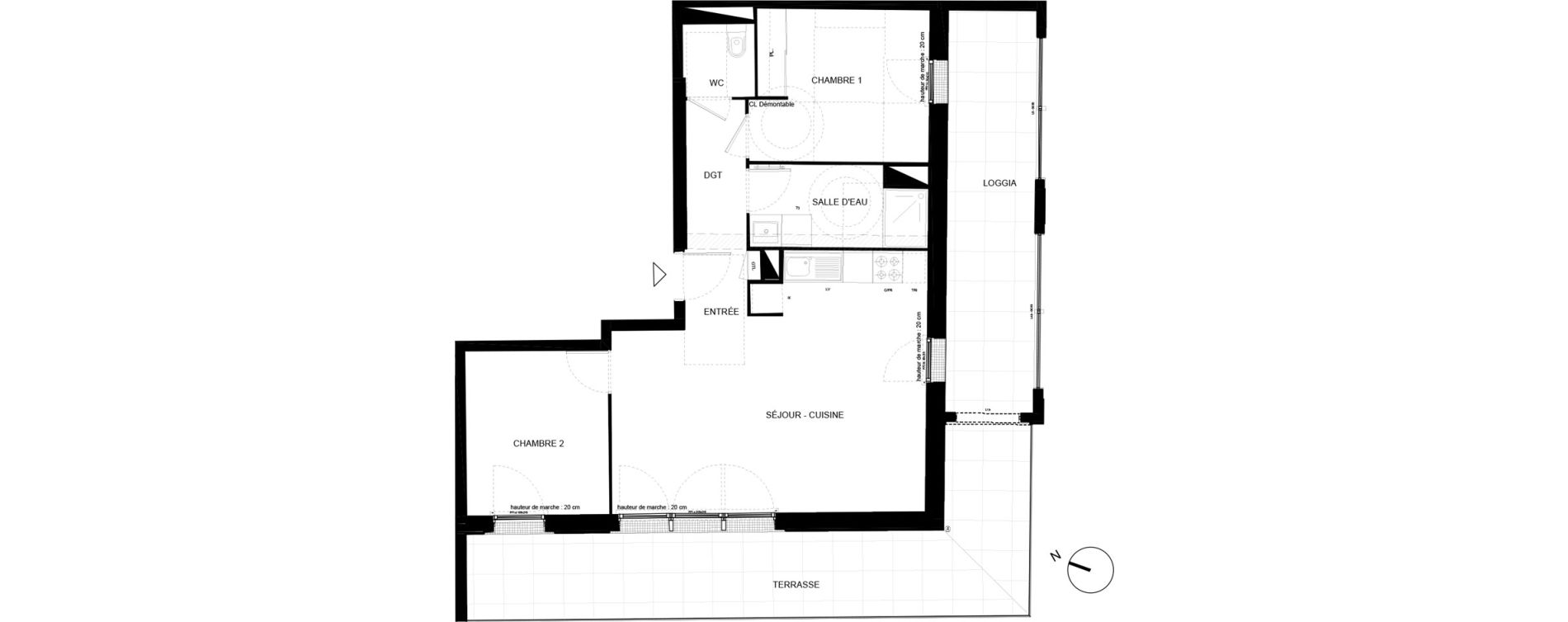 Appartement T3 de 62,26 m2 &agrave; Chamb&eacute;ry Vetrotex