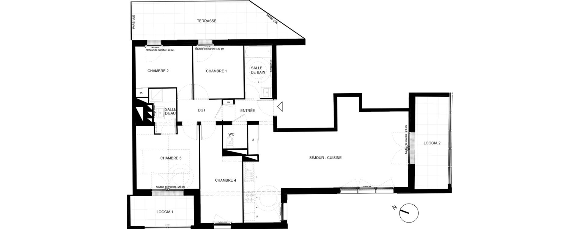 Appartement T5 de 102,52 m2 &agrave; Chamb&eacute;ry Vetrotex