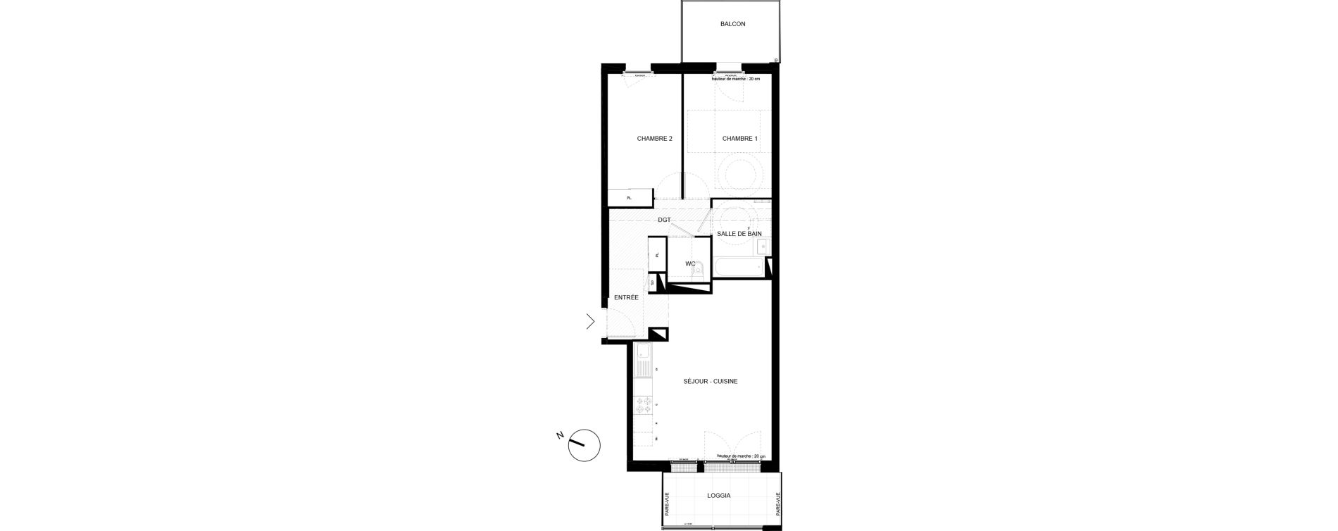 Appartement T3 de 63,87 m2 &agrave; Chamb&eacute;ry Vetrotex