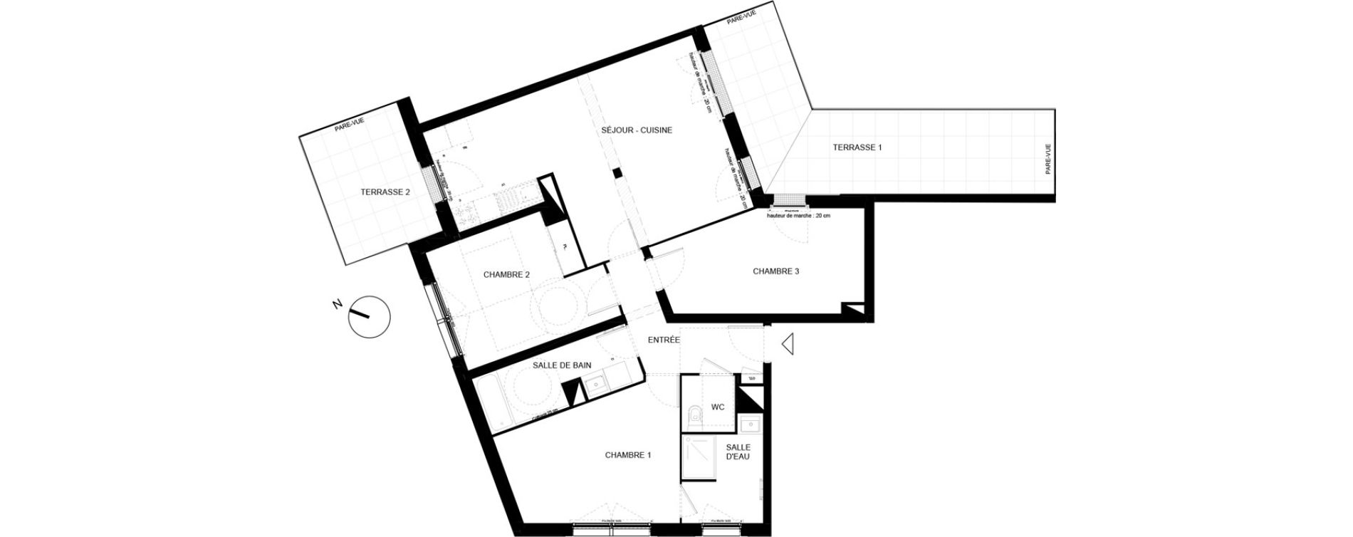 Appartement T4 de 93,21 m2 &agrave; Chamb&eacute;ry Vetrotex