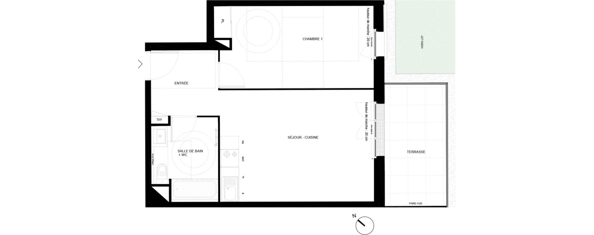 Appartement T2 de 46,20 m2 &agrave; Chamb&eacute;ry Vetrotex