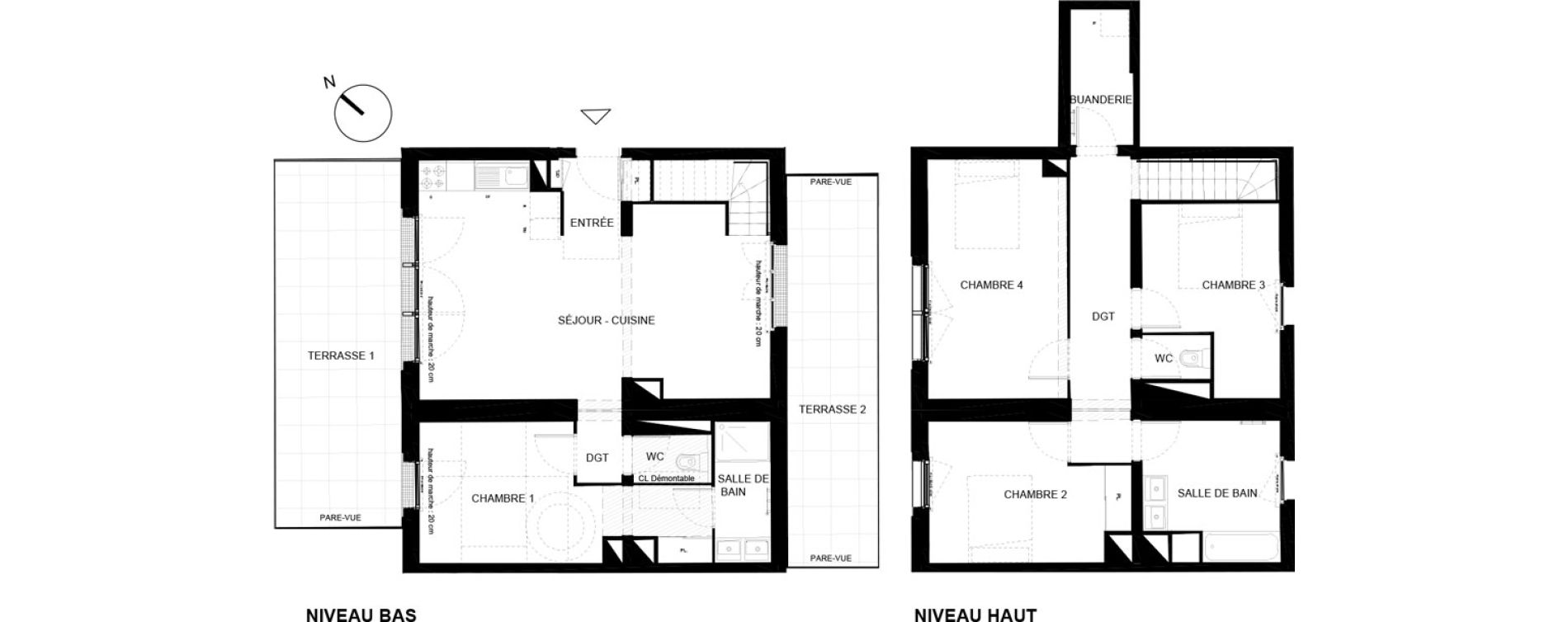 Duplex T5 de 118,77 m2 &agrave; Chamb&eacute;ry Vetrotex