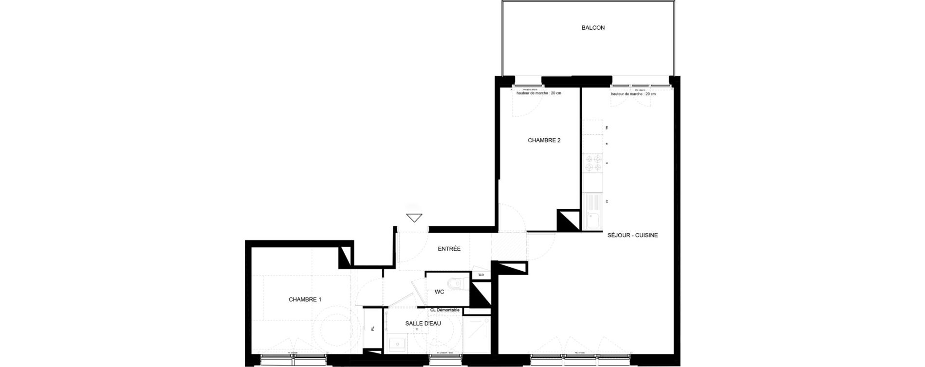 Appartement T3 de 68,75 m2 &agrave; Chamb&eacute;ry Vetrotex