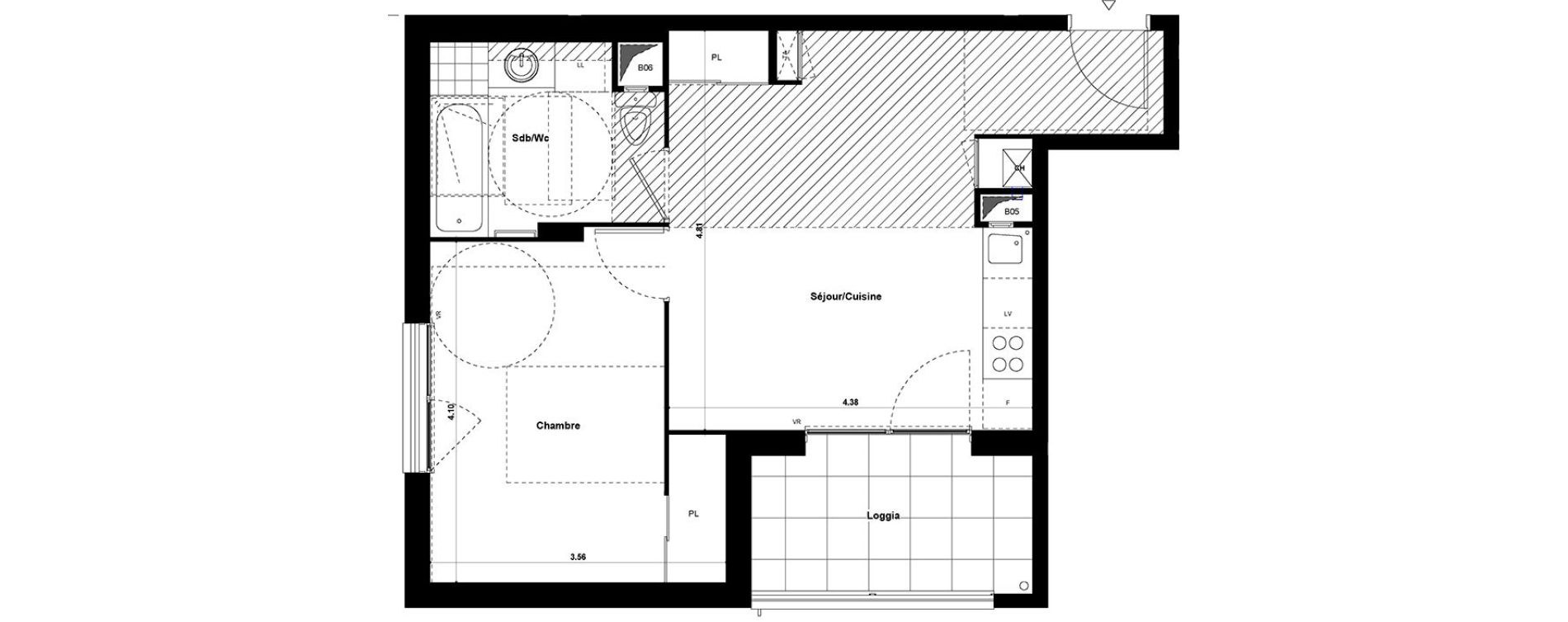 Appartement T2 de 41,38 m2 &agrave; Chamb&eacute;ry Les hauts de chambery