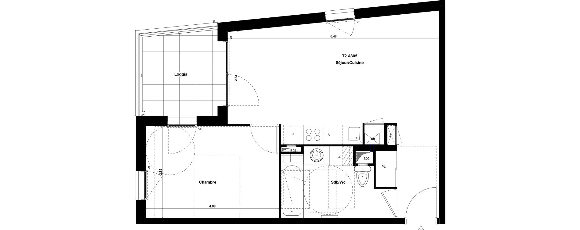 Appartement T2 de 44,64 m2 &agrave; Chamb&eacute;ry Les hauts de chambery