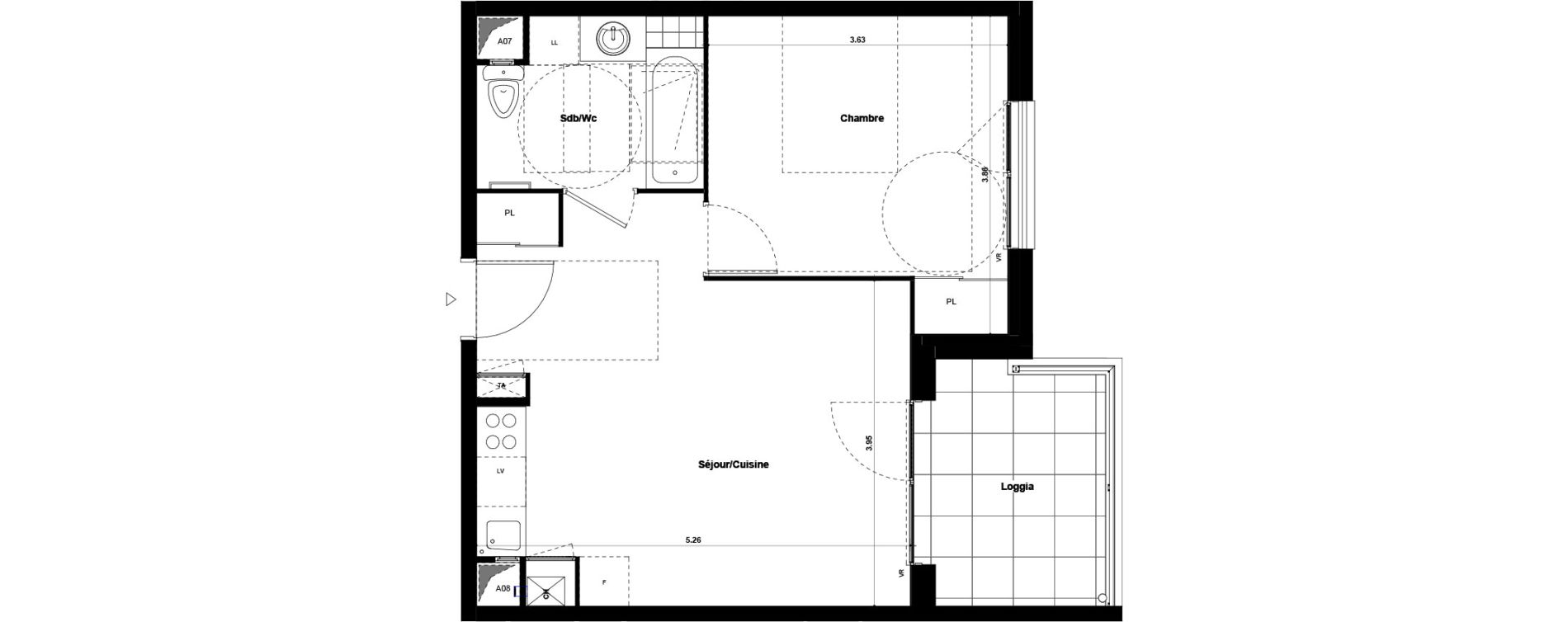 Appartement T2 de 40,89 m2 &agrave; Chamb&eacute;ry Les hauts de chambery