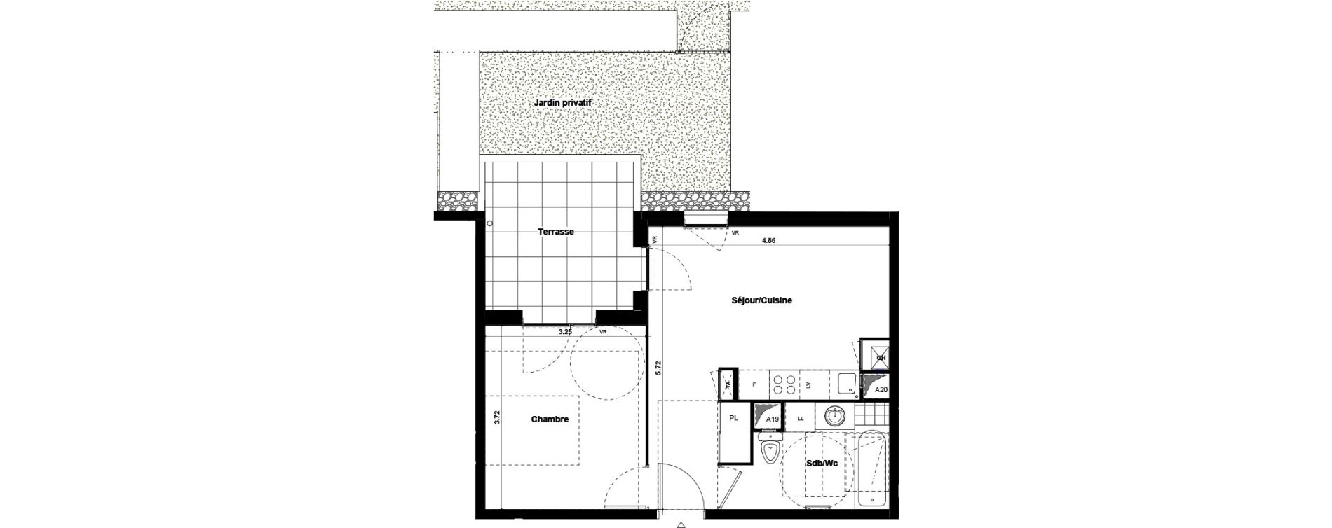 Appartement T2 de 38,54 m2 &agrave; Chamb&eacute;ry Les hauts de chambery