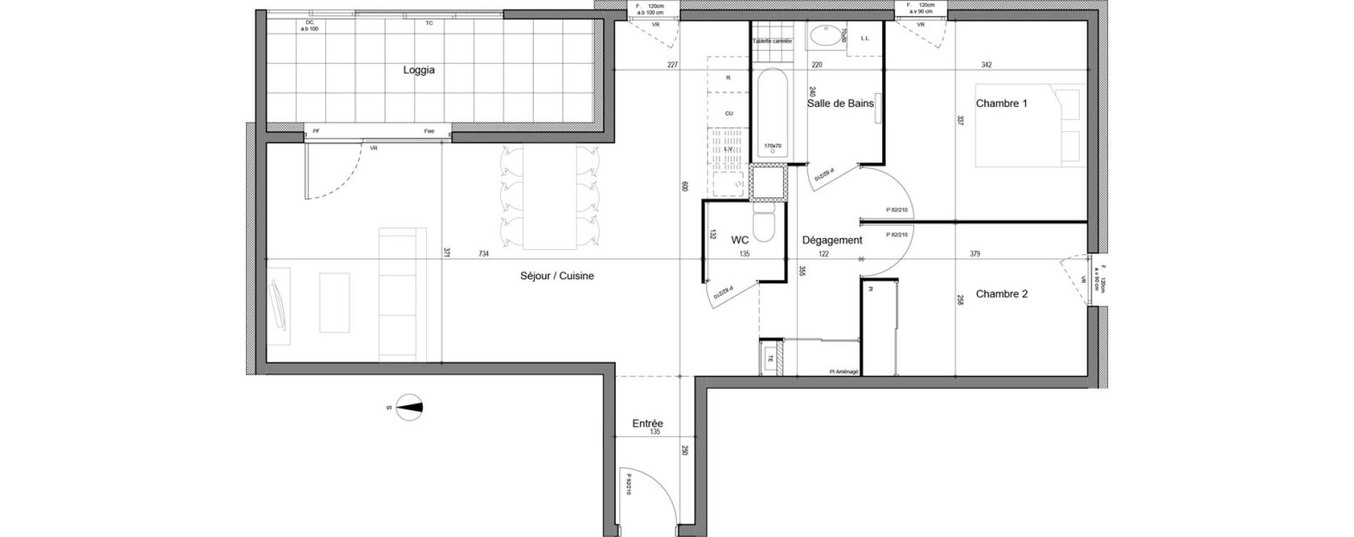 Appartement T3 de 71,40 m2 &agrave; Chamb&eacute;ry Merande