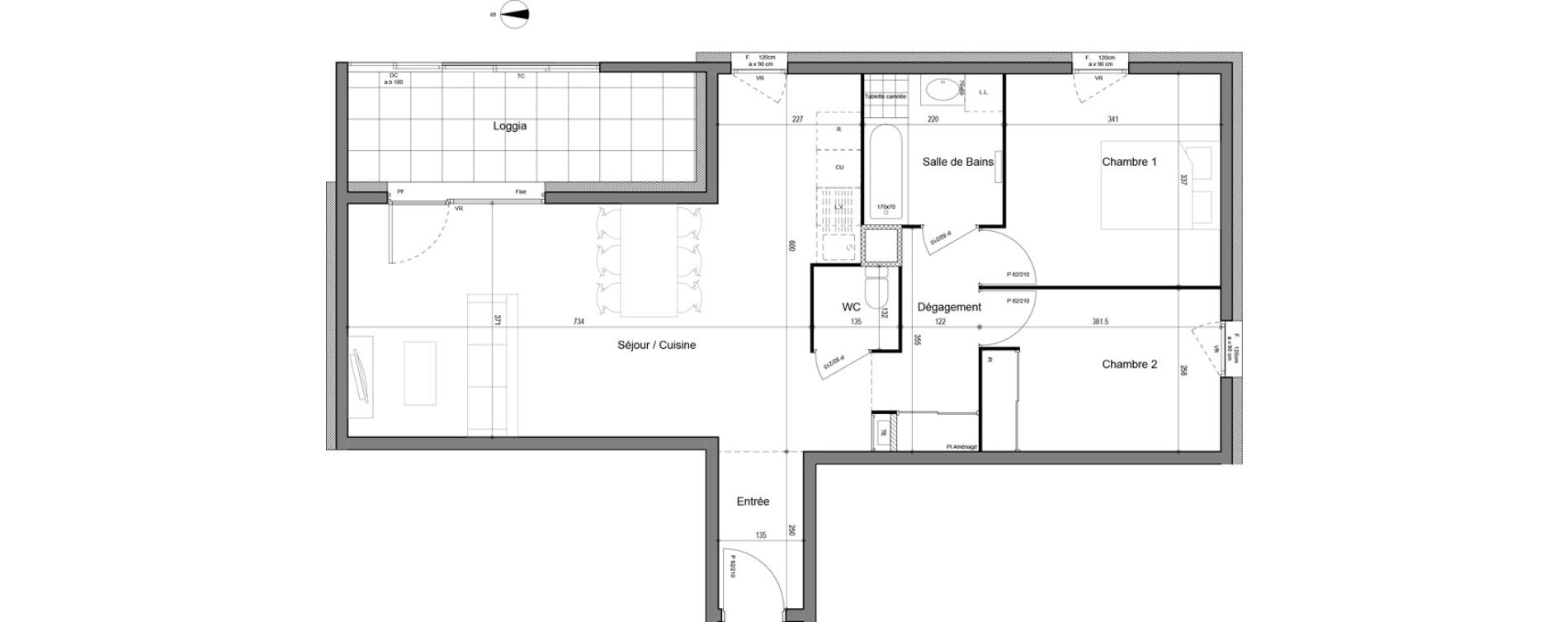 Appartement T3 de 71,38 m2 &agrave; Chamb&eacute;ry Merande