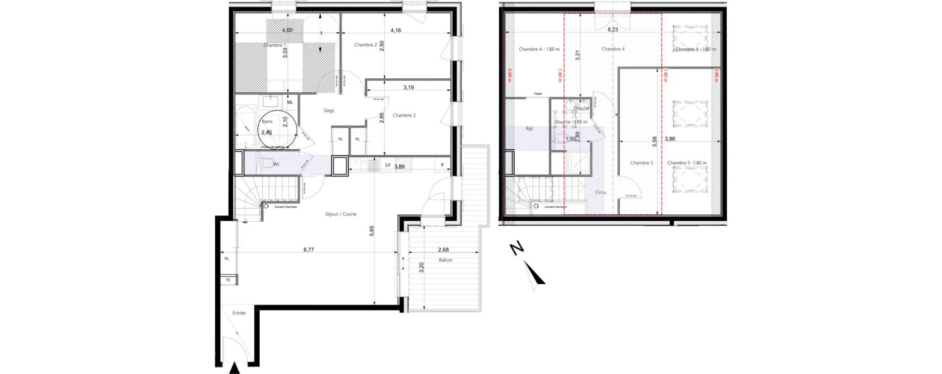 Duplex T5 de 109,55 m2 &agrave; Champagny-En-Vanoise Centre