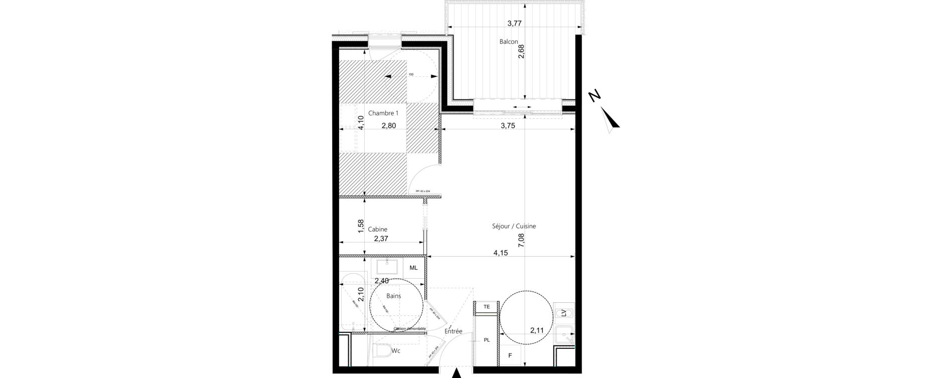 Appartement T2 de 49,78 m2 &agrave; Champagny-En-Vanoise Centre