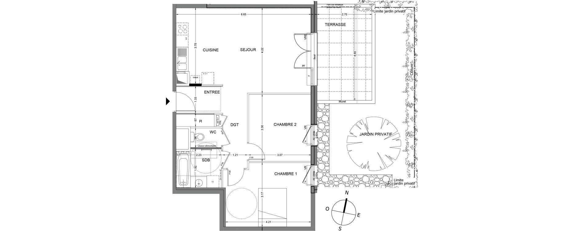 Appartement T3 de 64,17 m2 &agrave; Chindrieux Centre