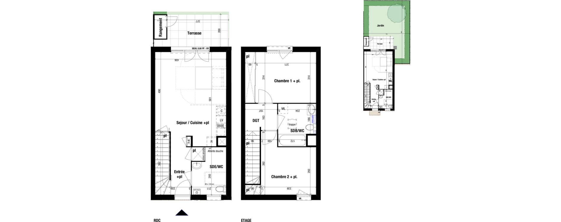 Maison T3 de 68,58 m2 &agrave; Frontenex Centre