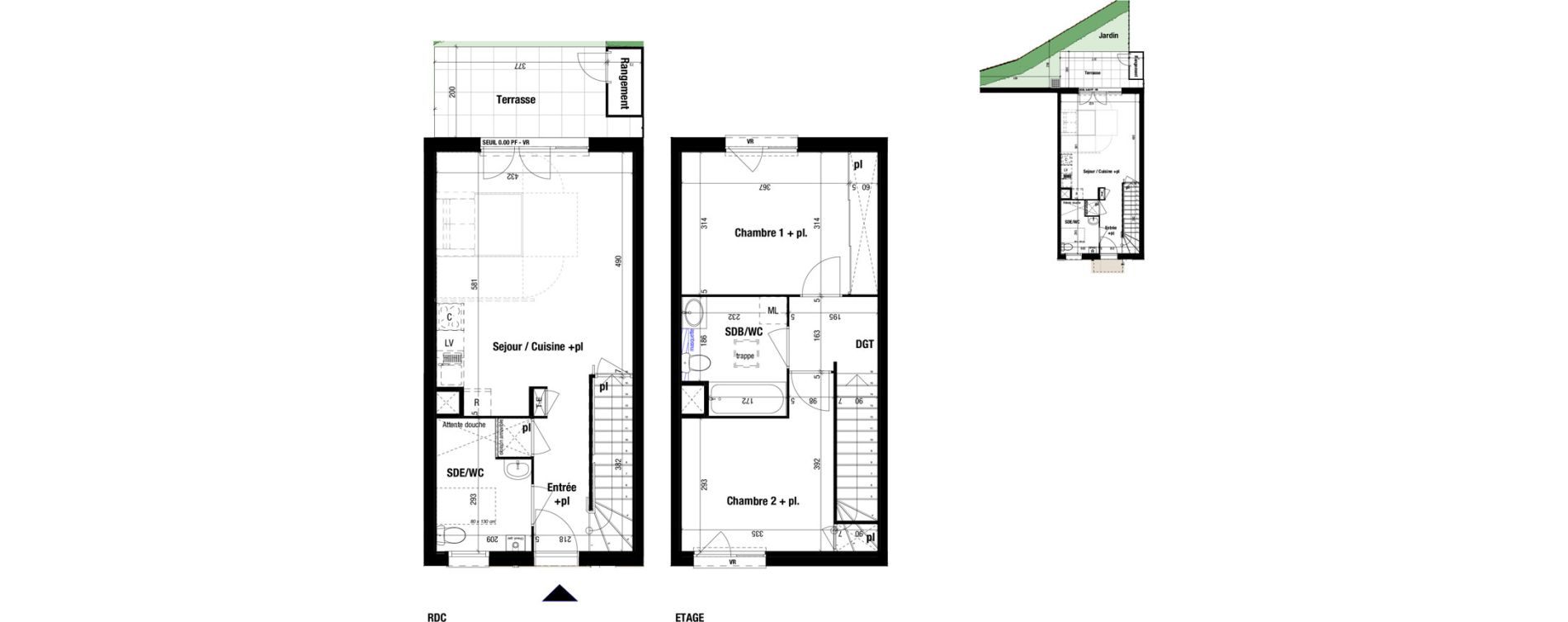 Maison T3 de 67,91 m2 &agrave; Frontenex Centre