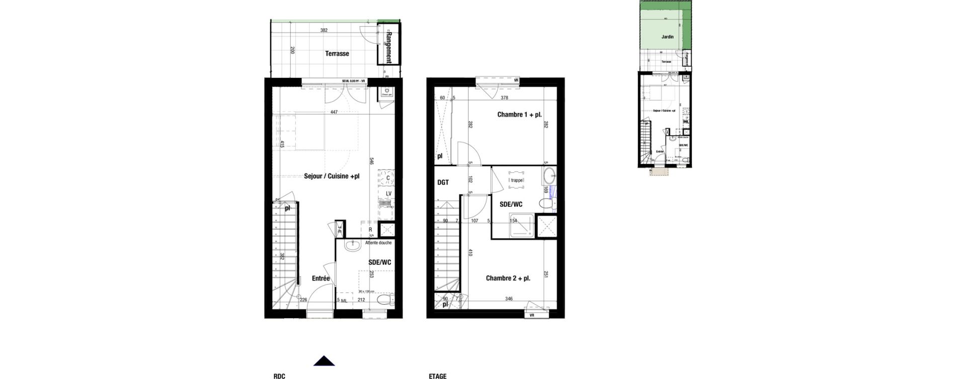 Maison T3 de 62,93 m2 &agrave; Frontenex Centre