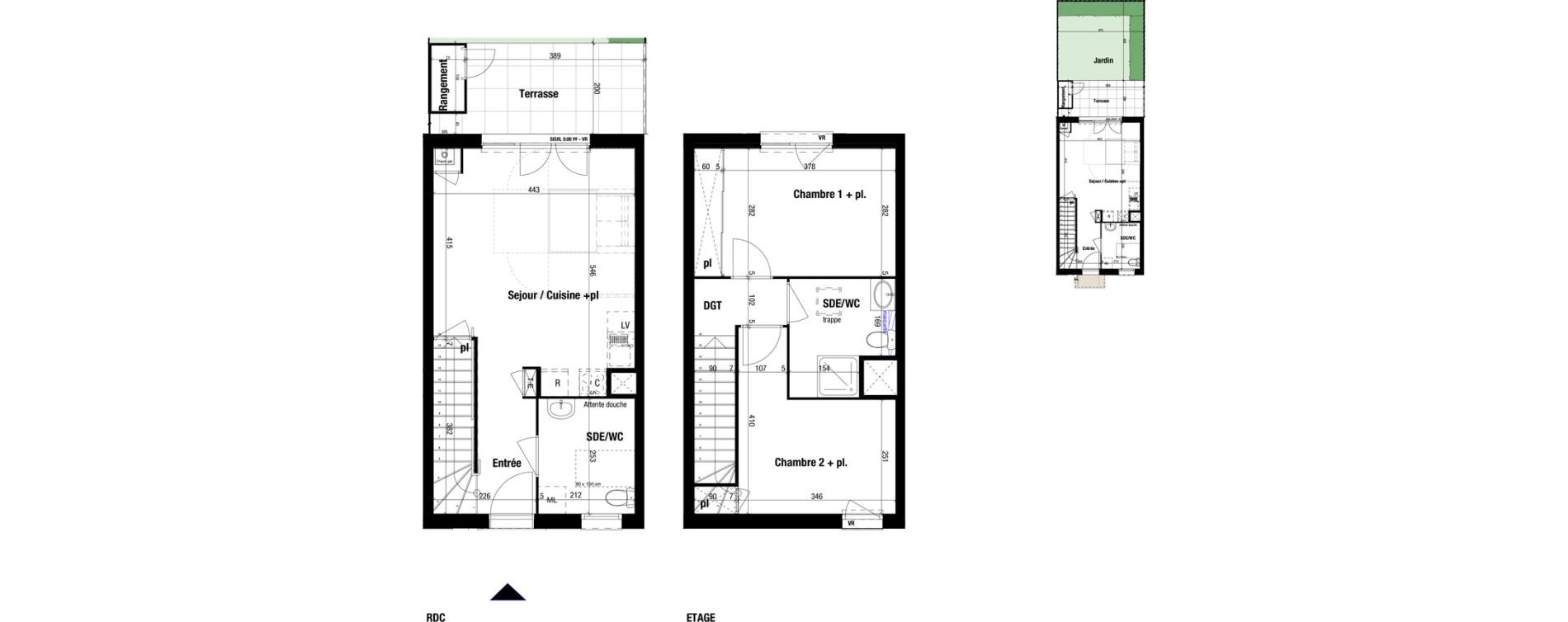 Maison T3 de 62,91 m2 &agrave; Frontenex Centre