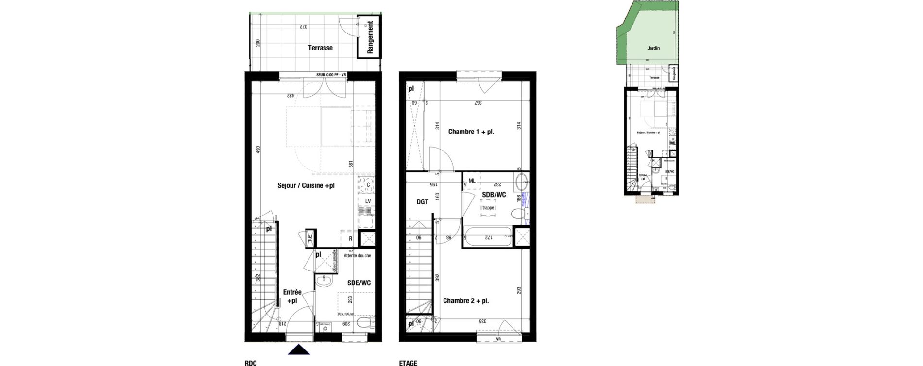 Maison T3 de 67,91 m2 &agrave; Frontenex Centre