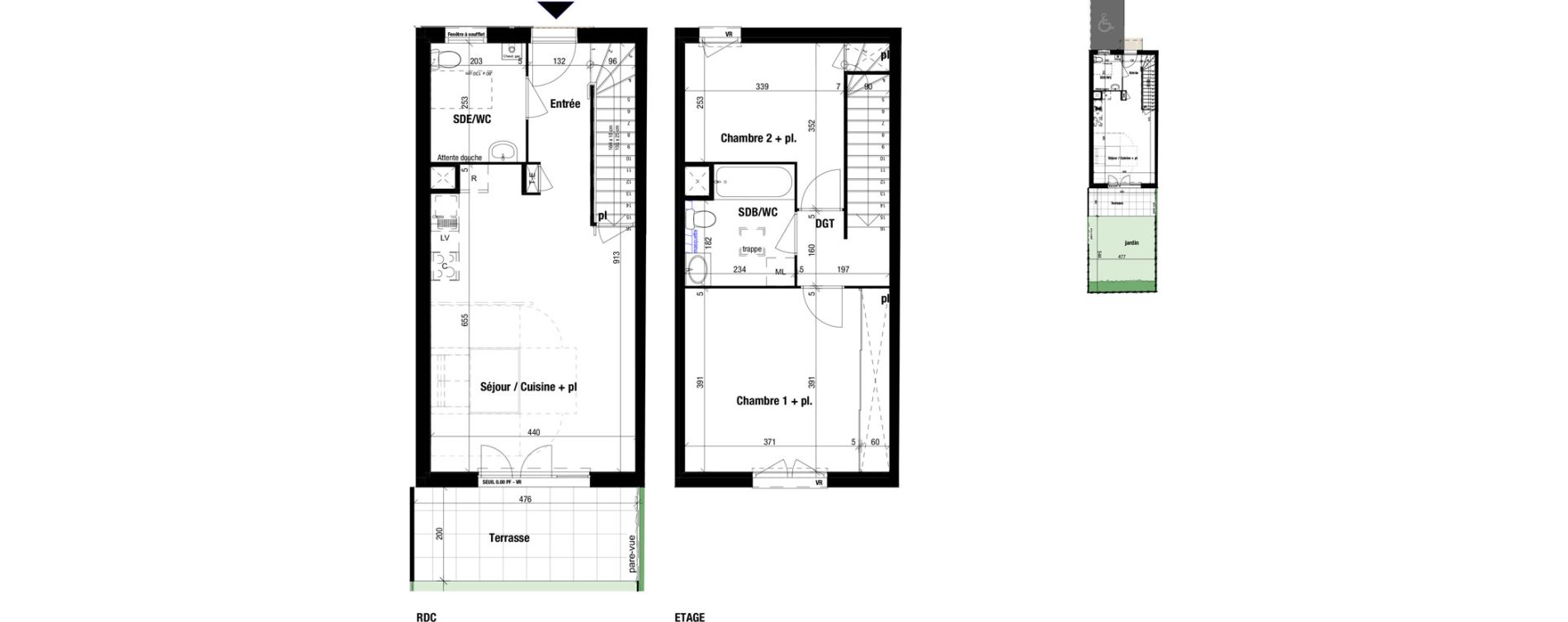 Maison T3 de 71,62 m2 &agrave; Frontenex Centre