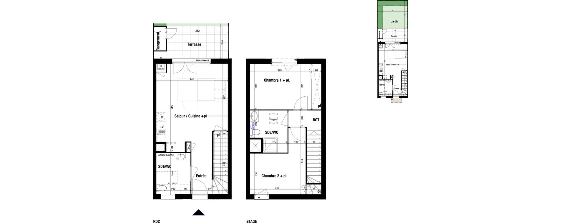 Maison T3 de 62,93 m2 &agrave; Frontenex Centre