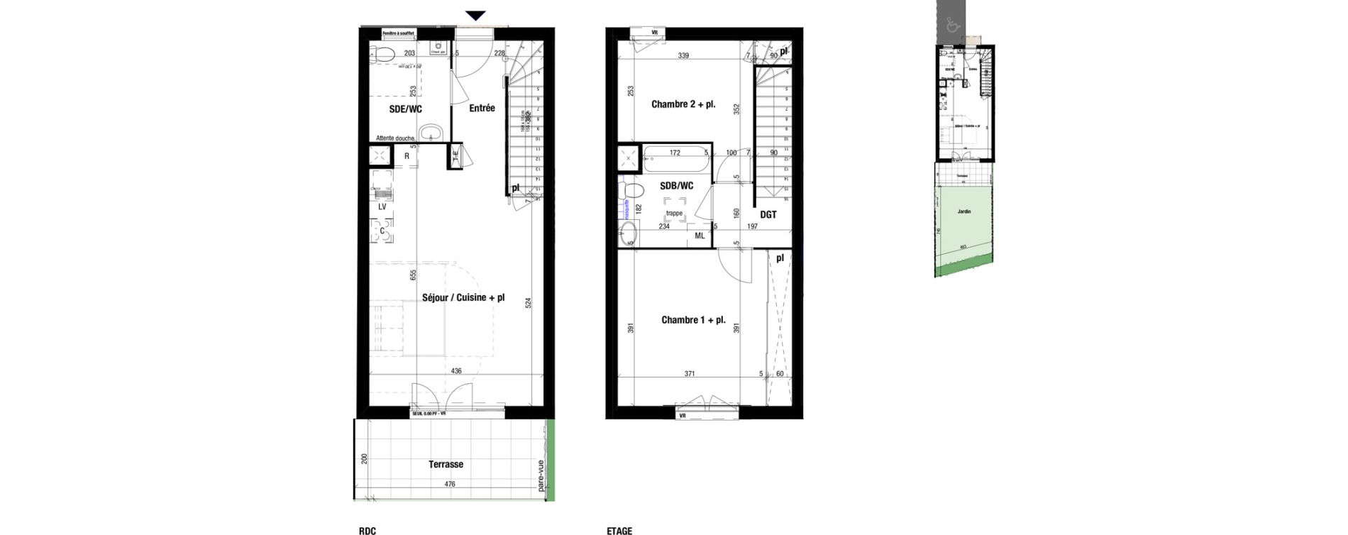 Maison T3 de 71,62 m2 &agrave; Frontenex Centre