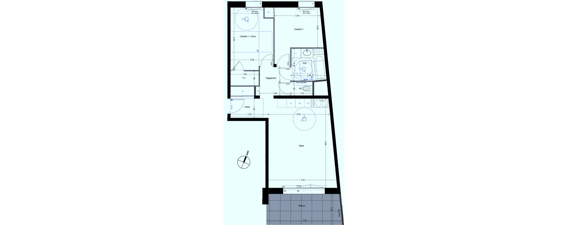 Appartement T3 de 64,09 m2 &agrave; Gilly-Sur-Is&egrave;re Centre