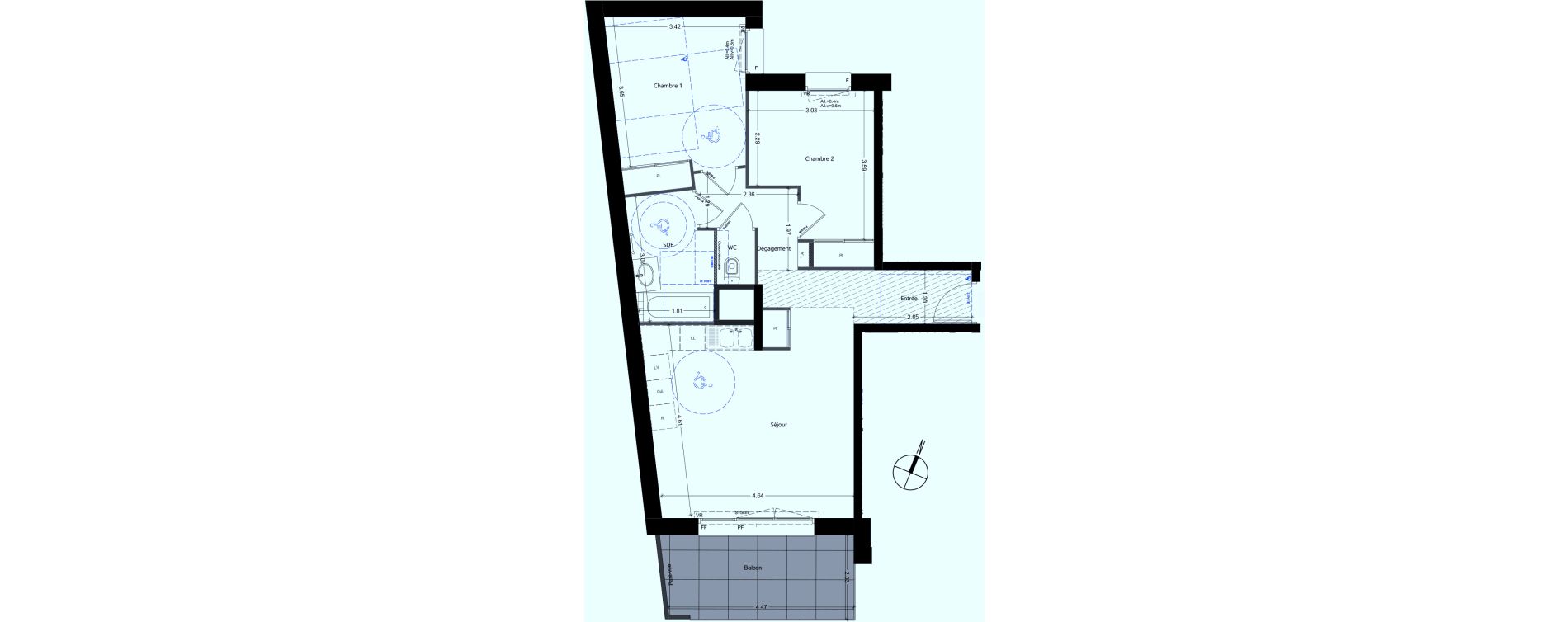 Appartement T3 de 62,87 m2 &agrave; Gilly-Sur-Is&egrave;re Centre