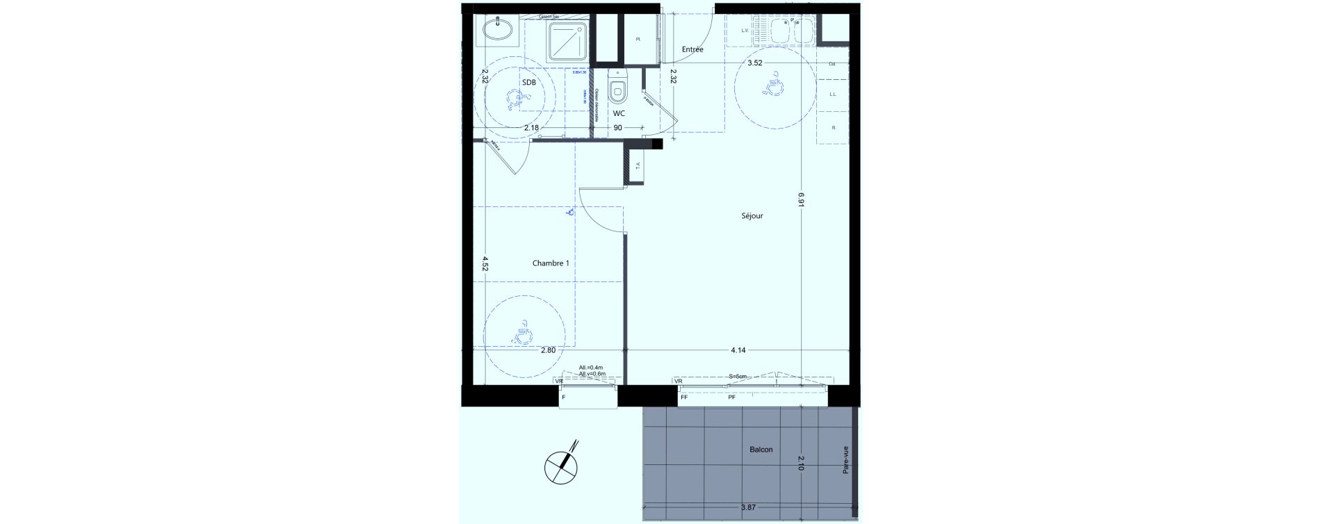 Appartement T2 de 46,32 m2 &agrave; Gilly-Sur-Is&egrave;re Centre