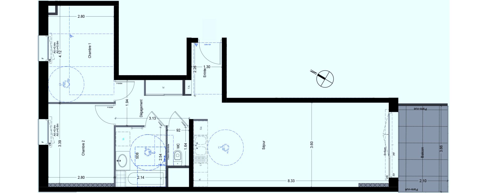 Appartement T3 de 66,88 m2 &agrave; Gilly-Sur-Is&egrave;re Centre